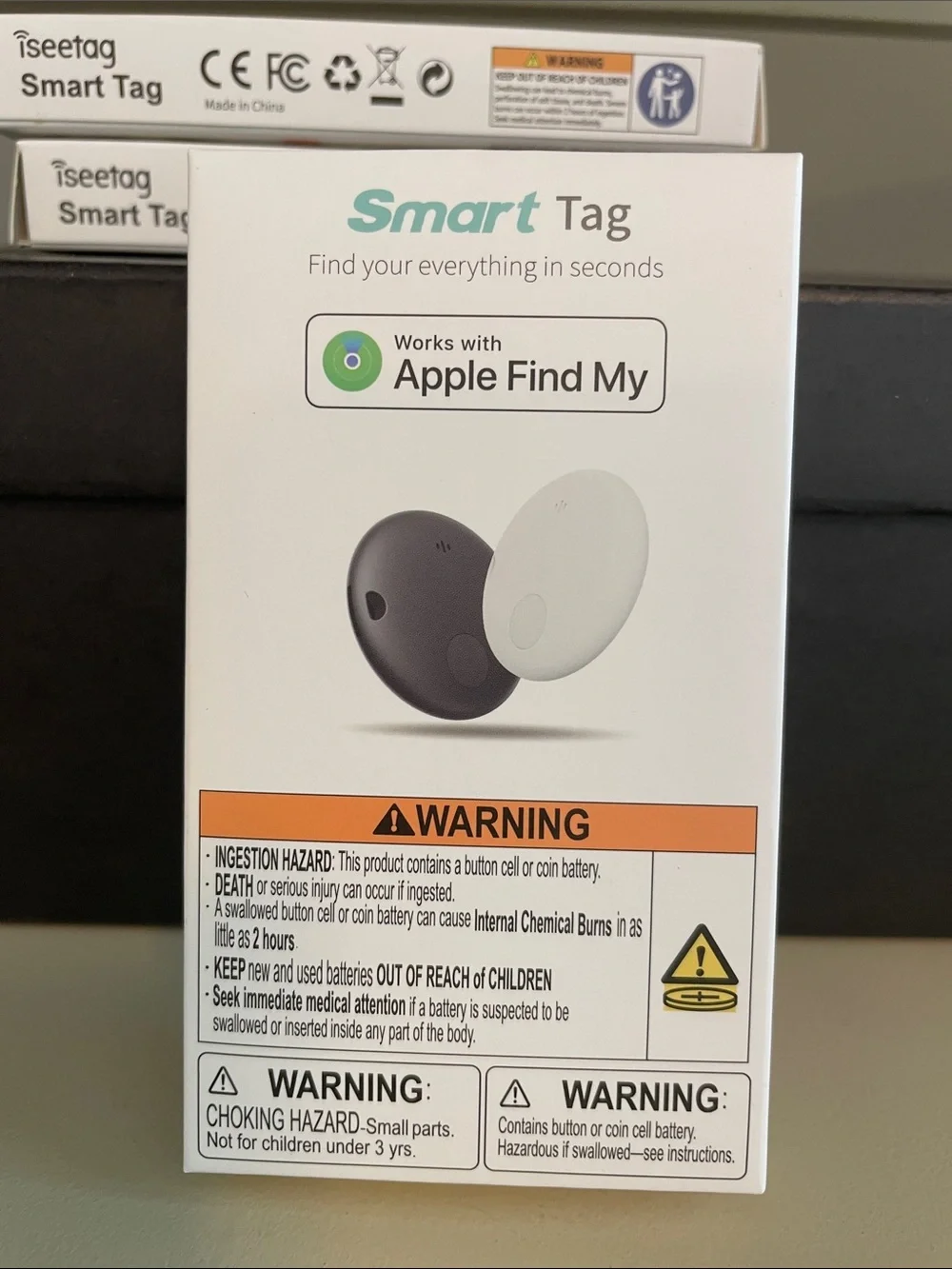 Smart Tag Tracker — Works with Apple Find My (Charcoal)